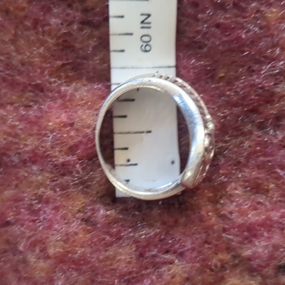 925 sterling silver cfj modern swirl ring size 9ish - Picture 10 of 11